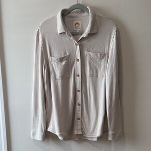 C&C California womens Cream Button Down Shirt